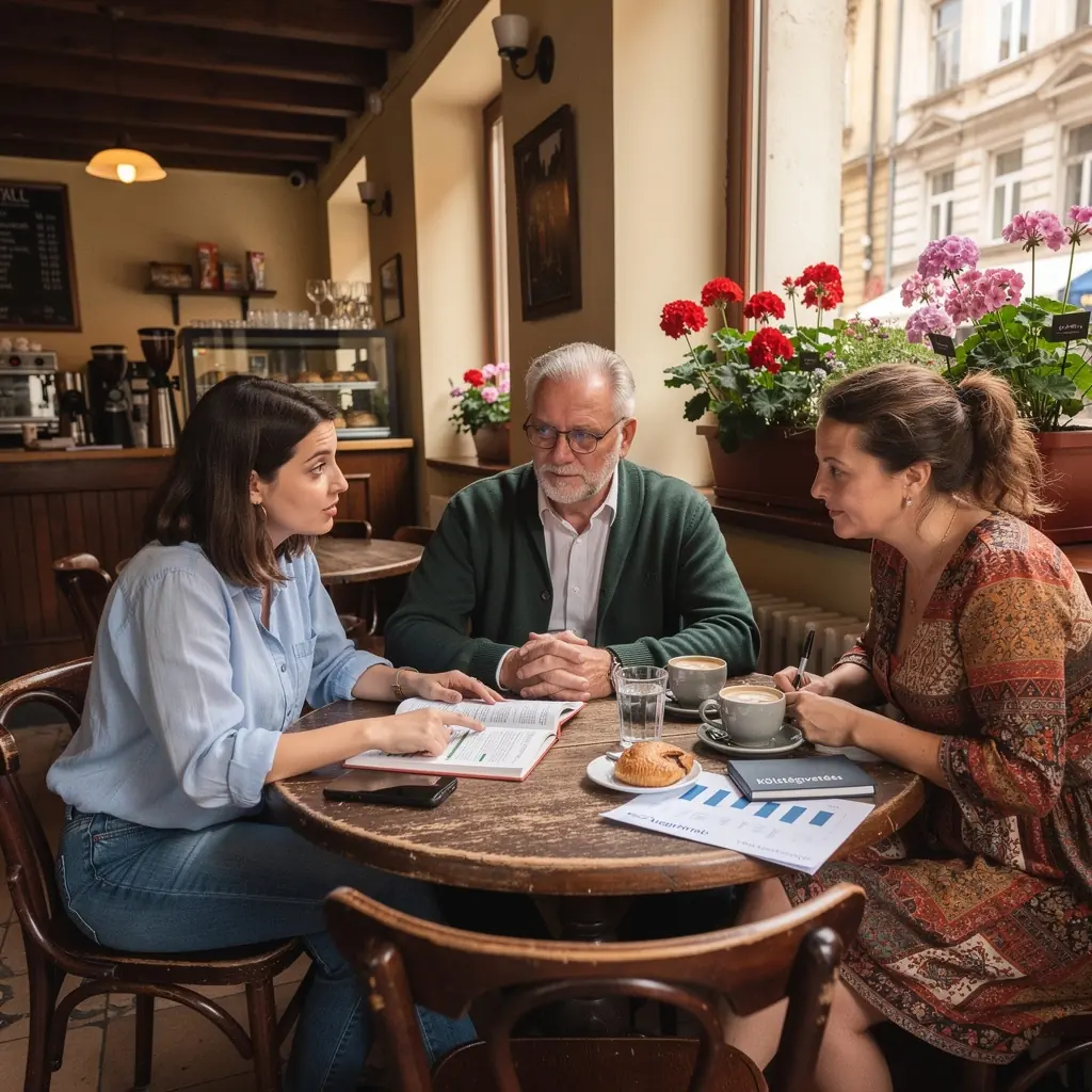 Személyes pénzügyi alapok bemutatása, ahol egy ember pénzügyi tervet készít.